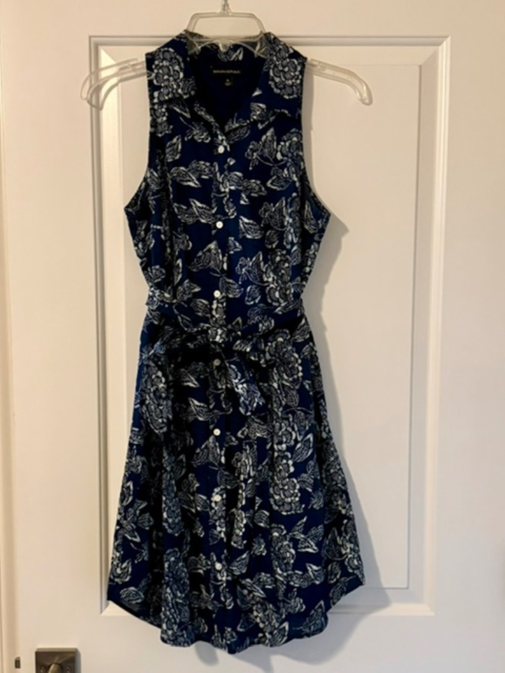 Banana Republic Blue Floral Cotton Dress Size 6